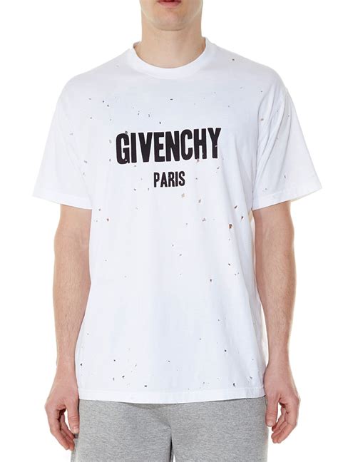 givenchy mens t-shirts|Givenchy t shirt with holes.